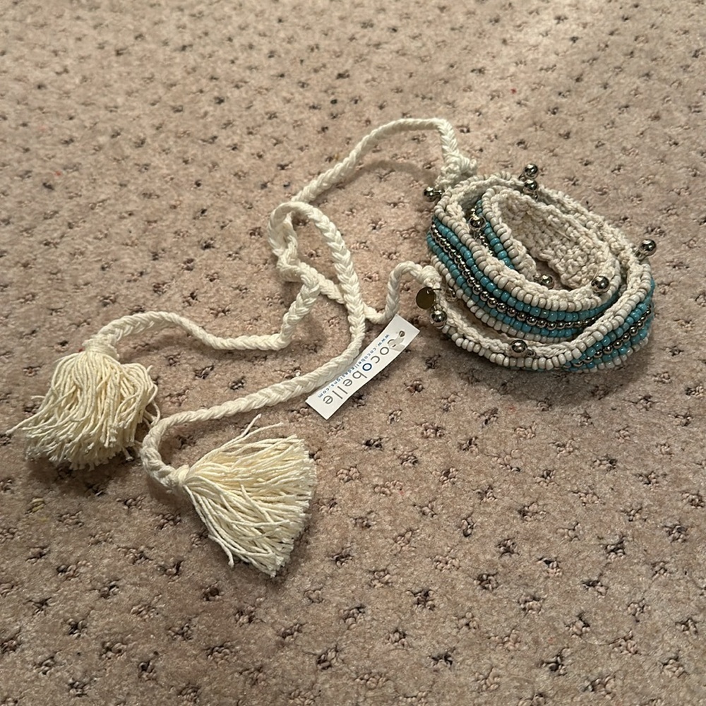 NWT Singa Beaded Belt CoCoBella sold at Anthropologie - Picture 5 of 6
